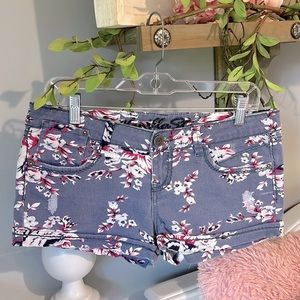 Denim Jean Shorts Vanilla Star Womens 9 Floral Stretchy